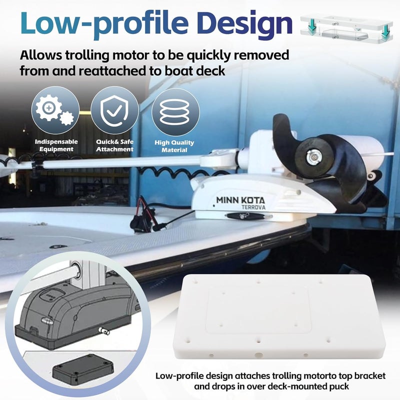 Sunluway For Minn Kota Quick Release Bracket 1854017 RTA-17 fits Riptide Ulterra, Terrova, PowerDrive, PowerDrive V2 and Deckhand 40 Trolling Motors, for Minn Kota Trolling Motor Mount Bracket - Image 3
